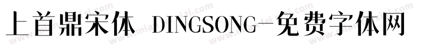 上首鼎宋体 DINGSONG字体转换